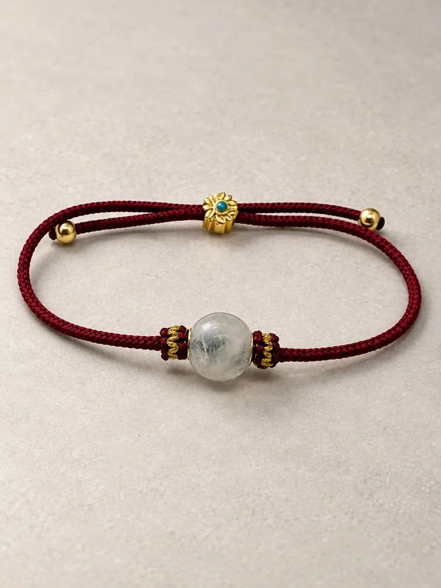 DEARGEM bead and cord bracelet